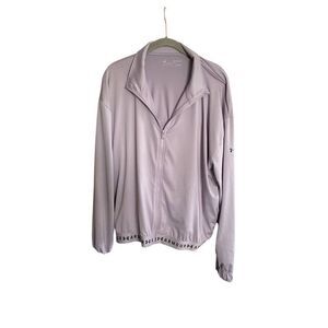 Under Armour, women’s light, purple, full, zip heat gear, jacket, size XL